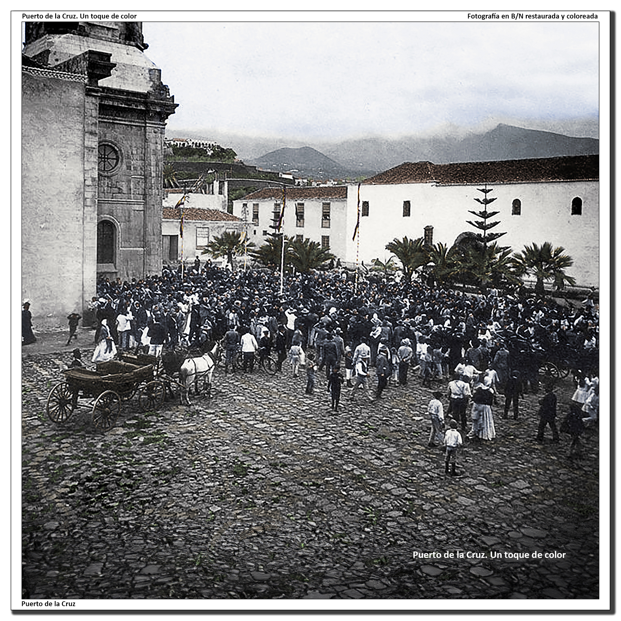 Plaza de la iglesia, visita de Alfonso XIII – 1906
