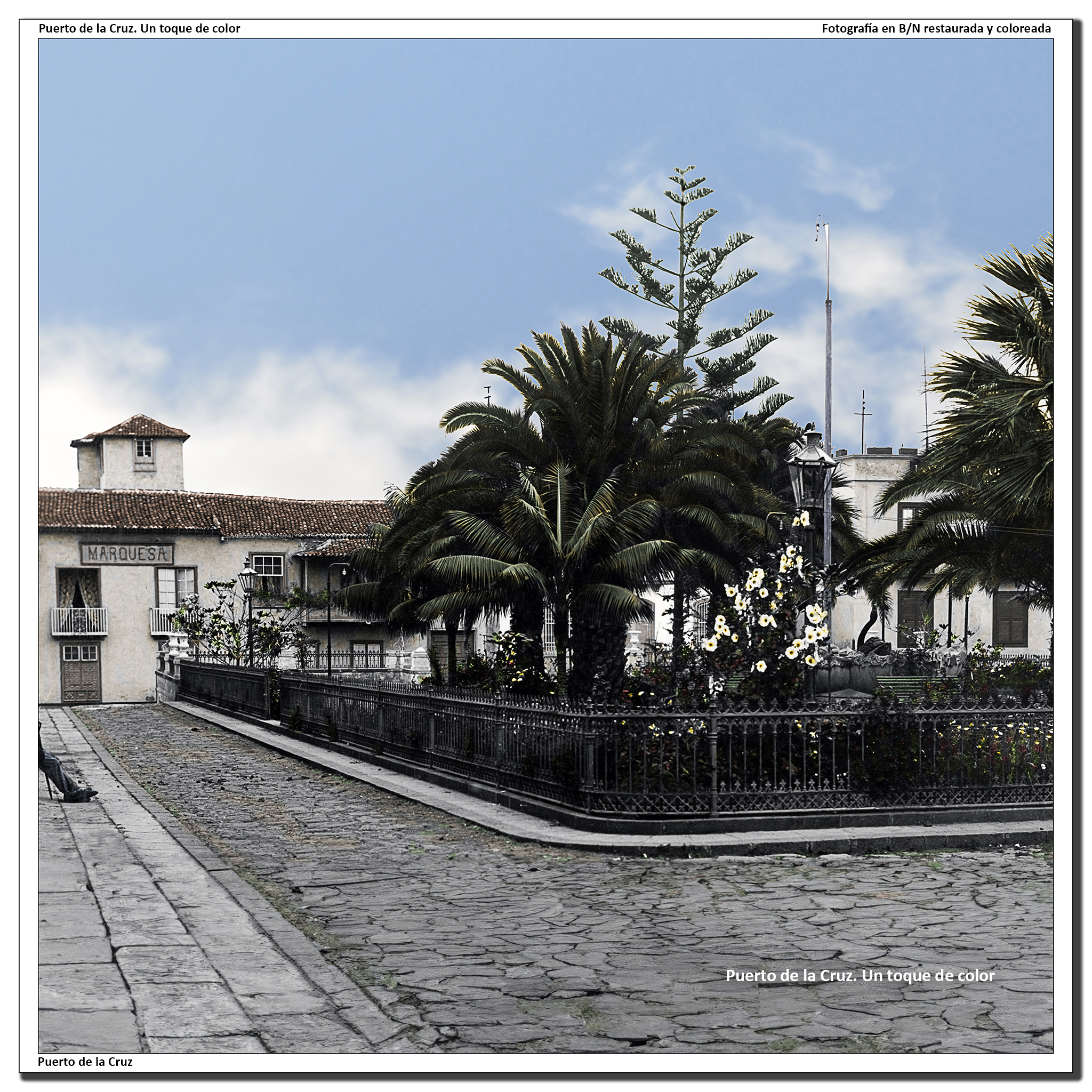 Plaza de la iglesia y calle Cólogan- 1920