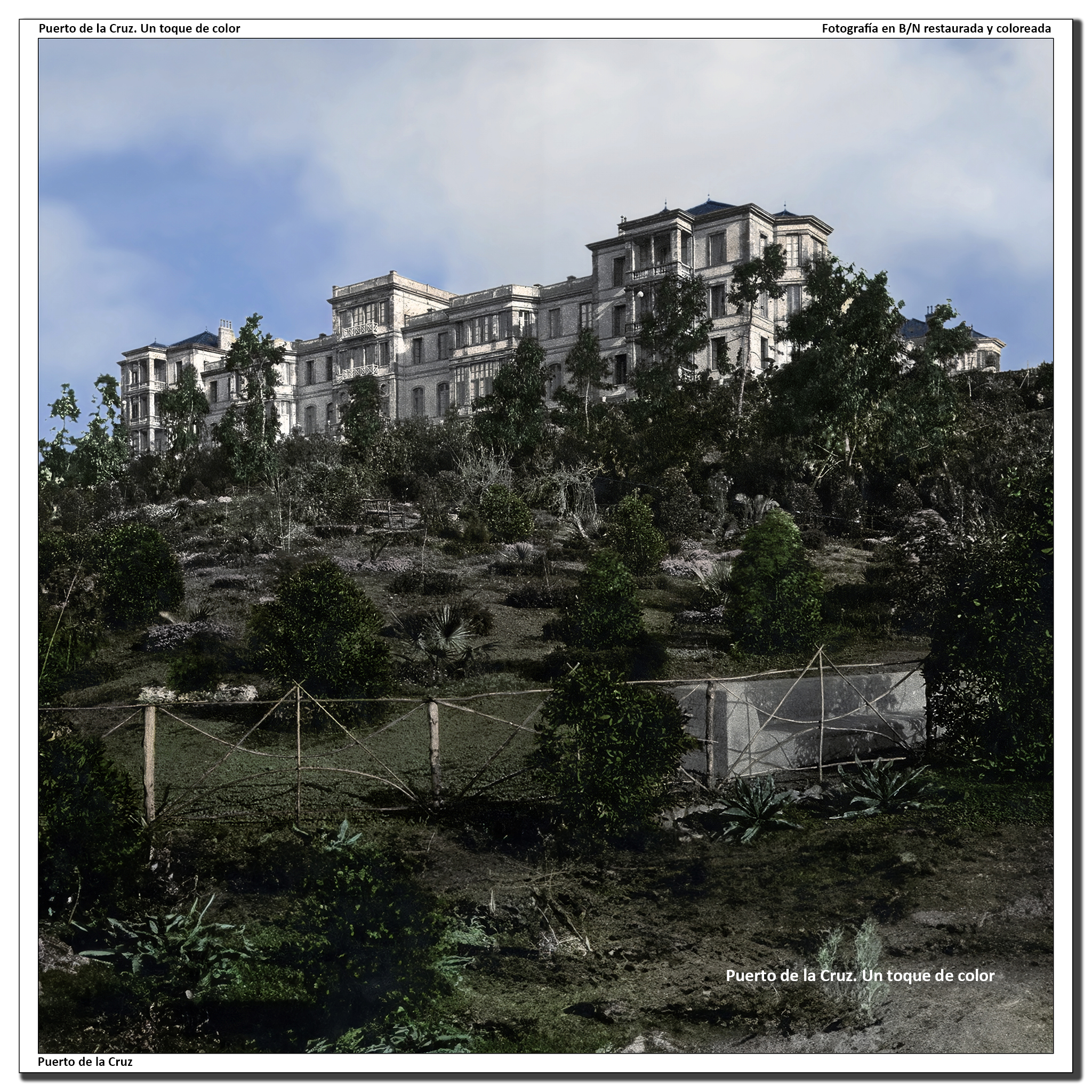Fachada norte del hotel Taoro – 1900