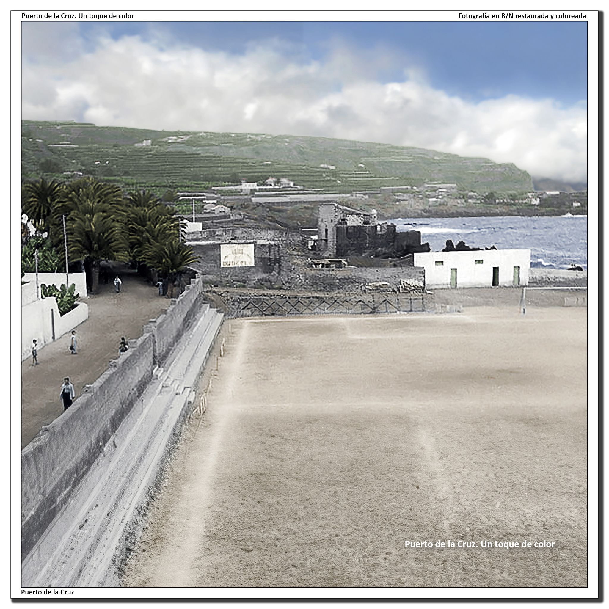 Estadio el Peñón y Castillo San Felipe desde el Peñón del Fraile – 1950