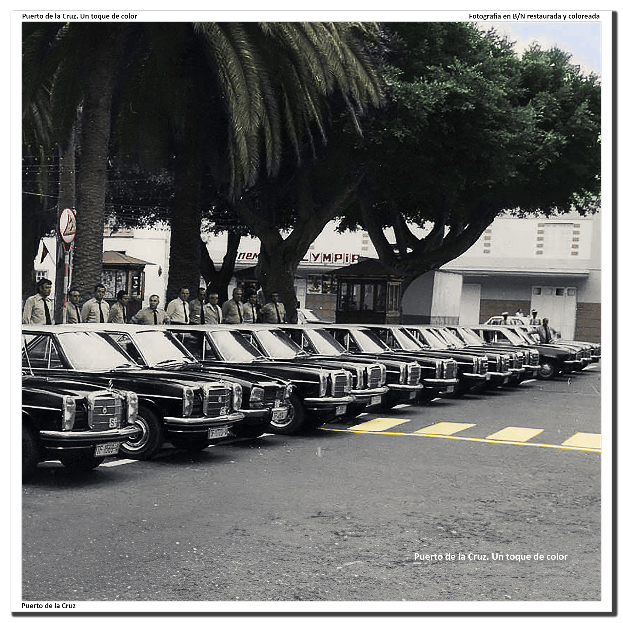 Parada de taxis en la Plaza del Charco – 1971