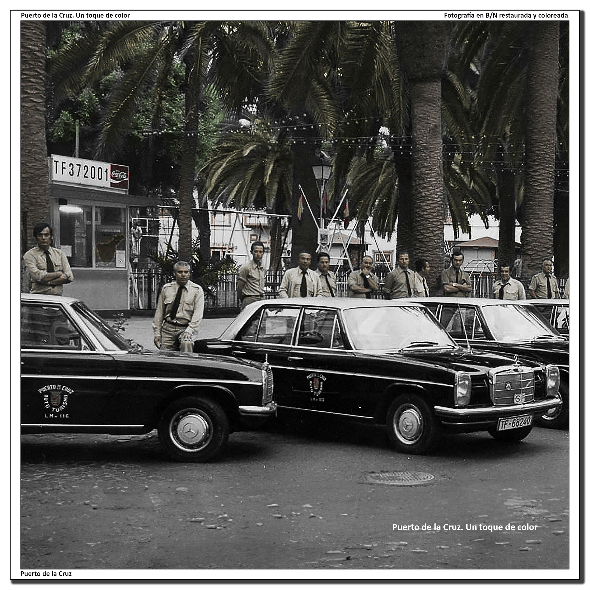 Parada de taxis en la Plaza del Charco – 1971