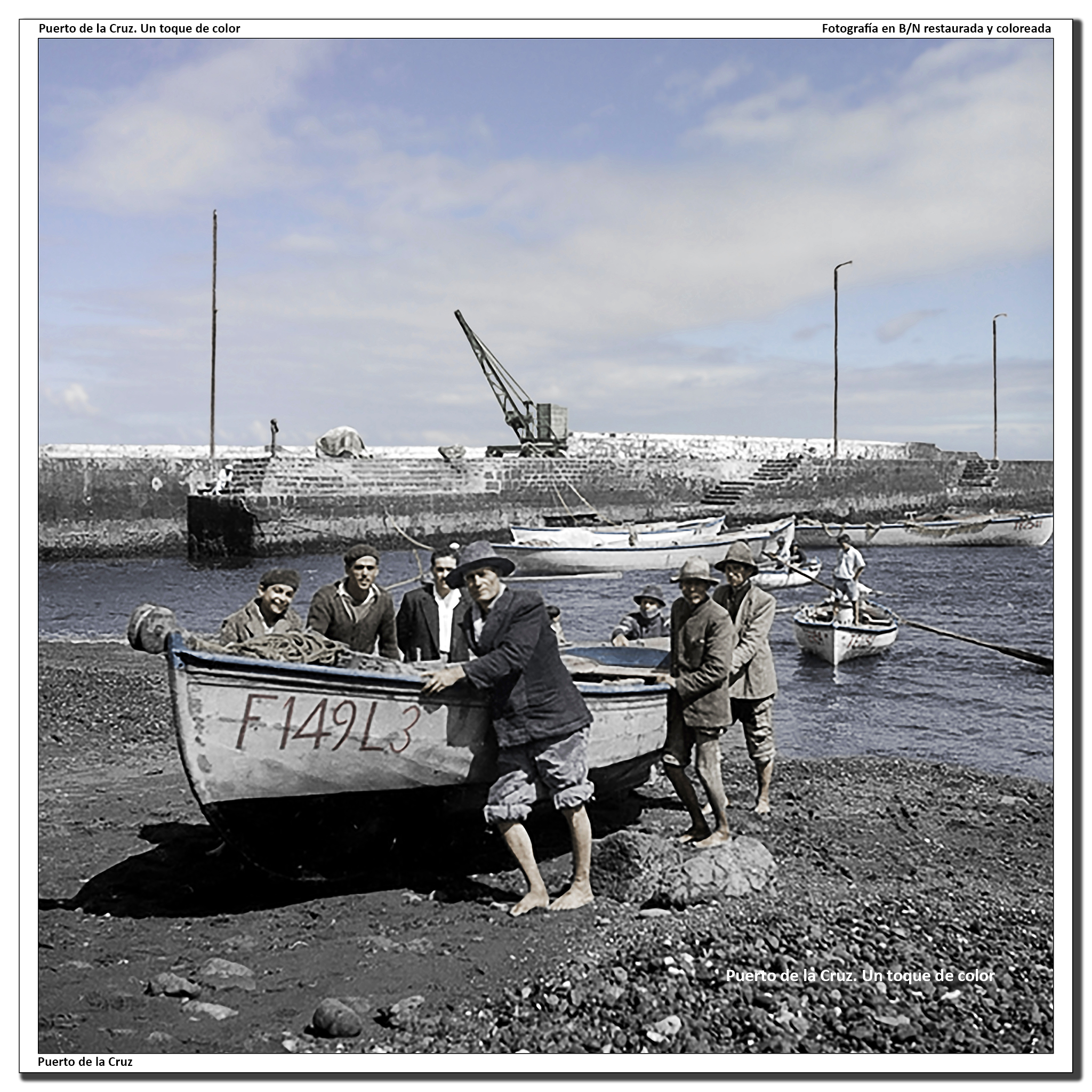 El momento de varar la barca en la arena – 1950