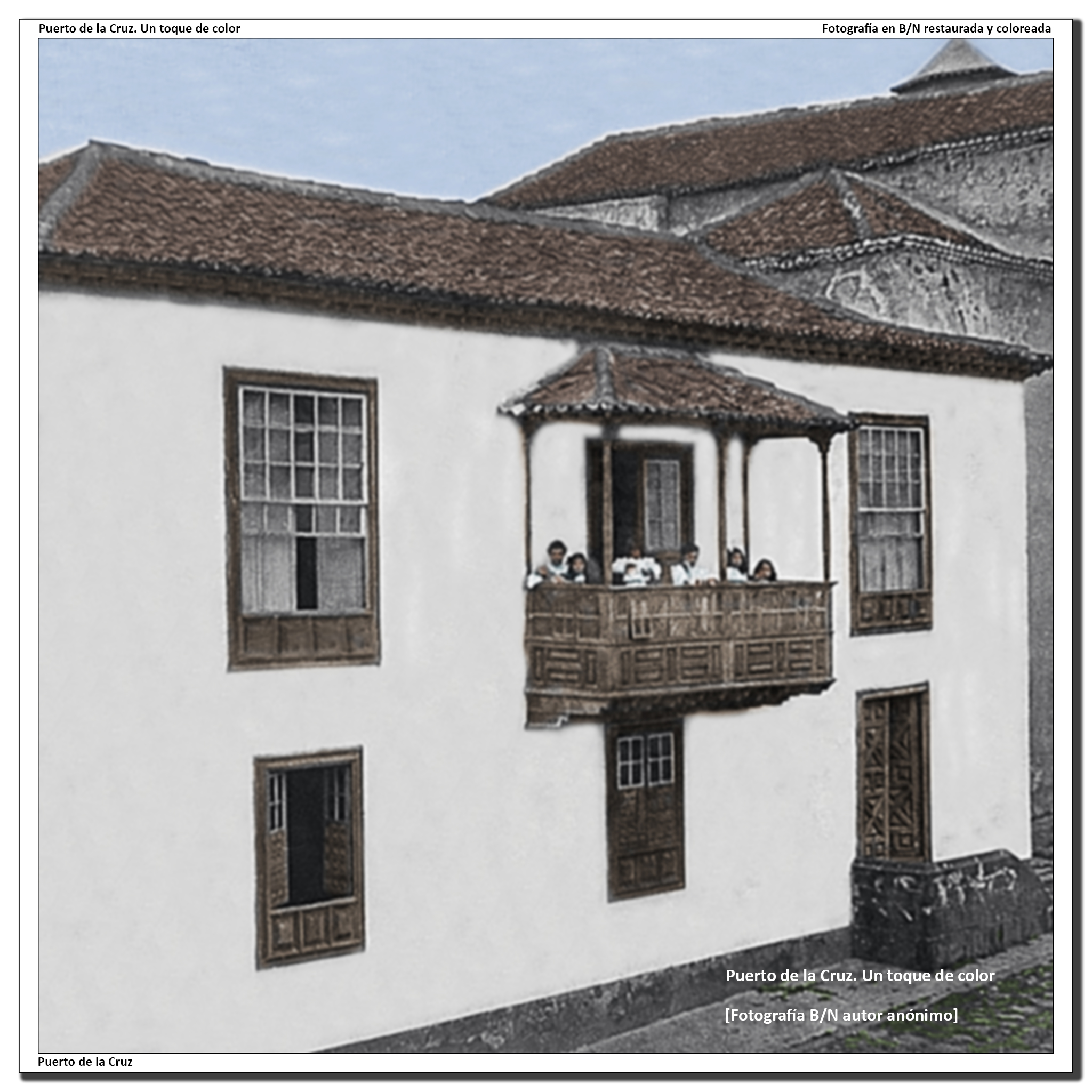 Casona canaria junto a la iglesia de la Peña -1892