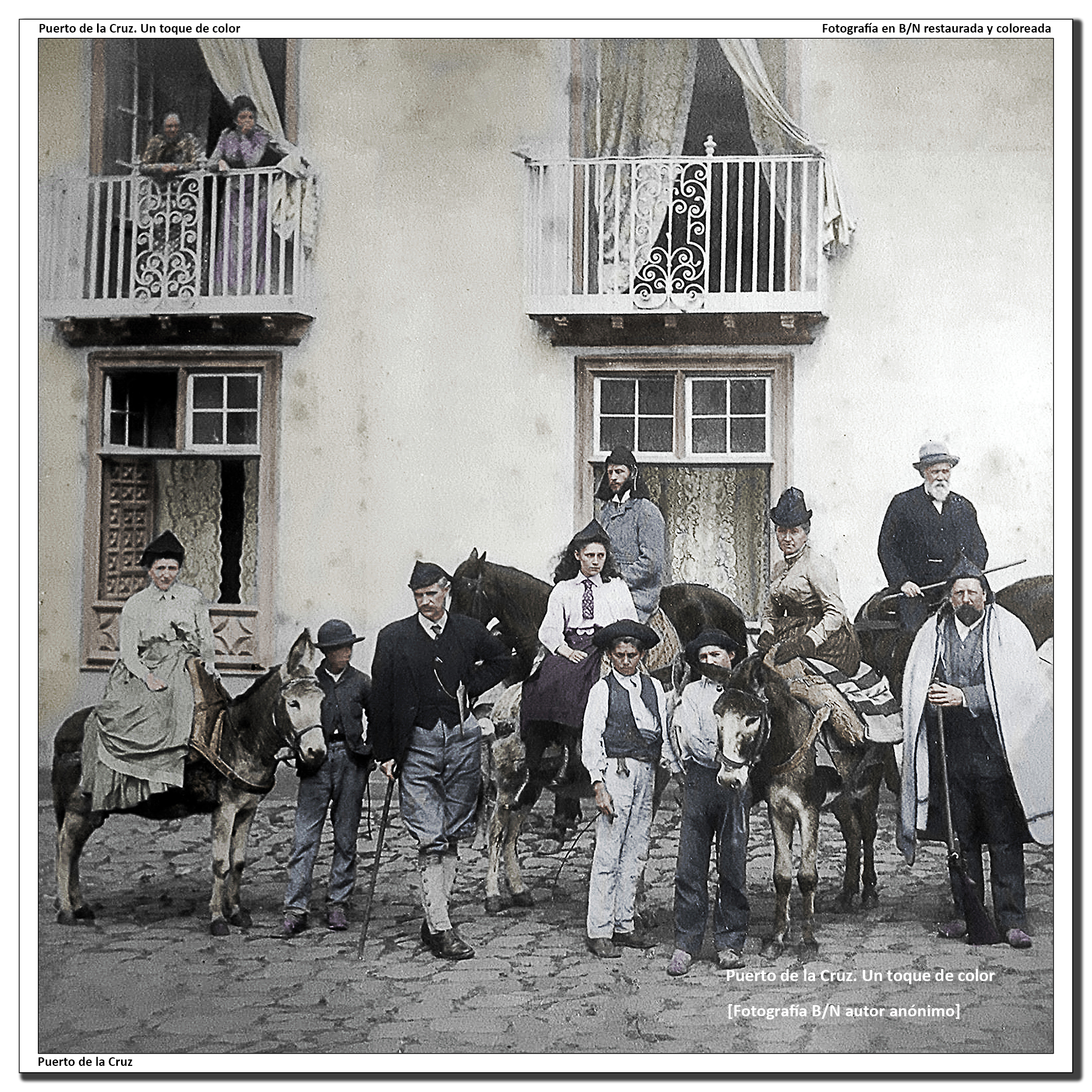 Turistas en el exterior del hotel Marquesa – 1890