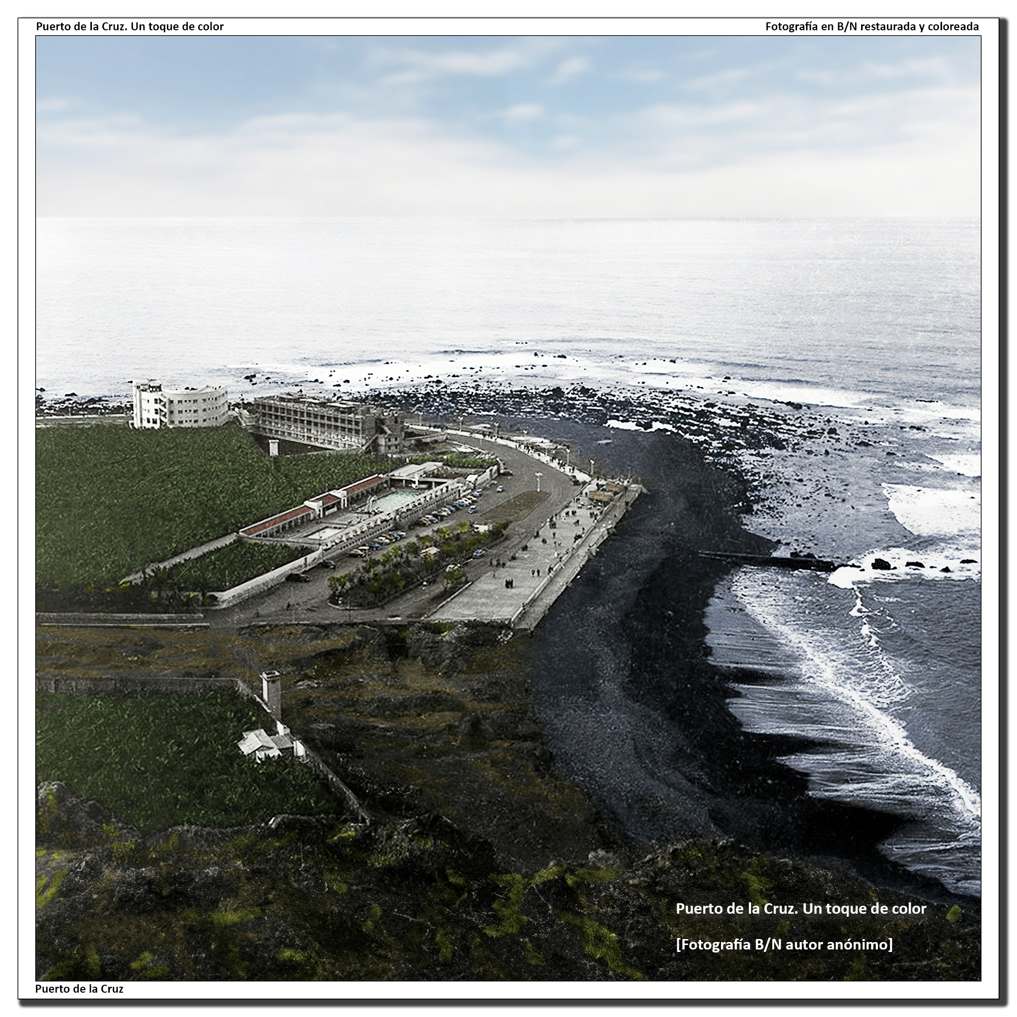 Playa de Martiánez – Hotel Tenerife Playa en construcción – 1959