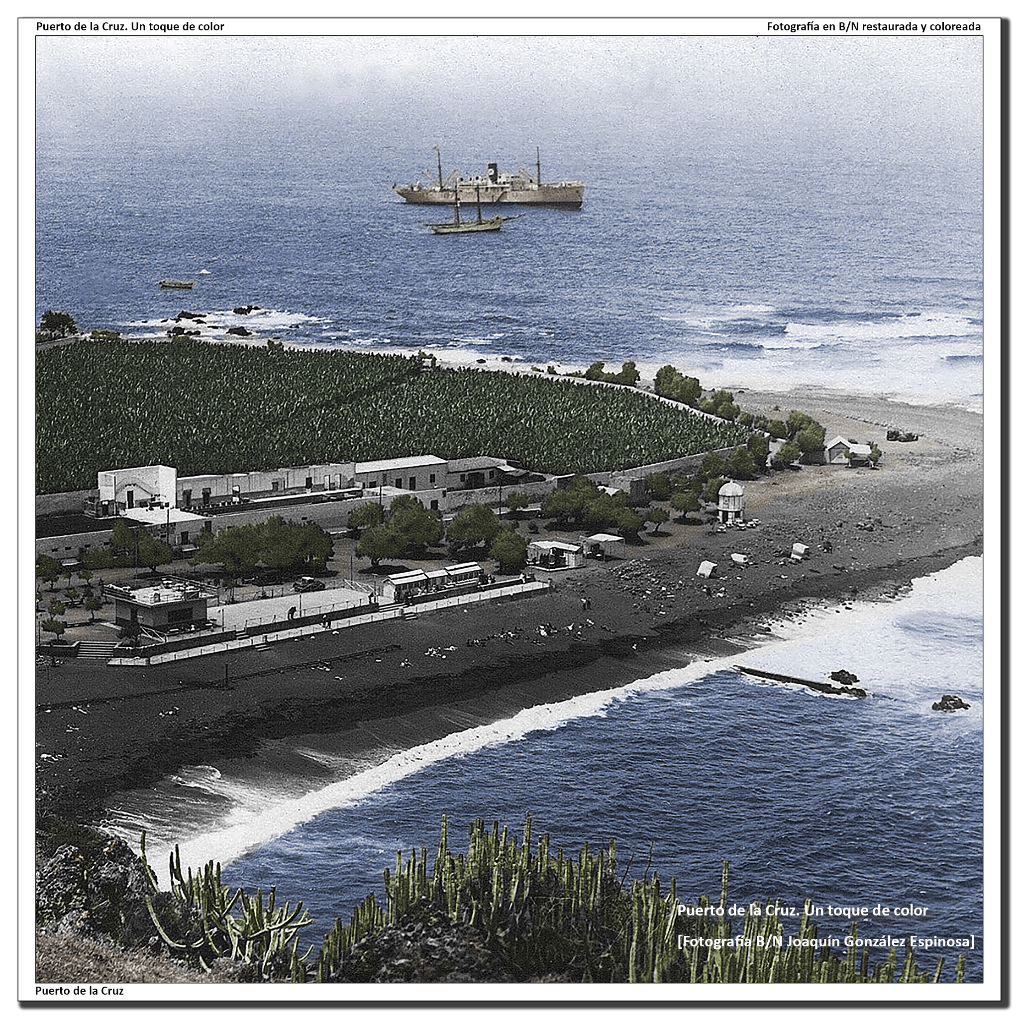 Piscina de Martiánez desde el Mirador de La Paz – 1934