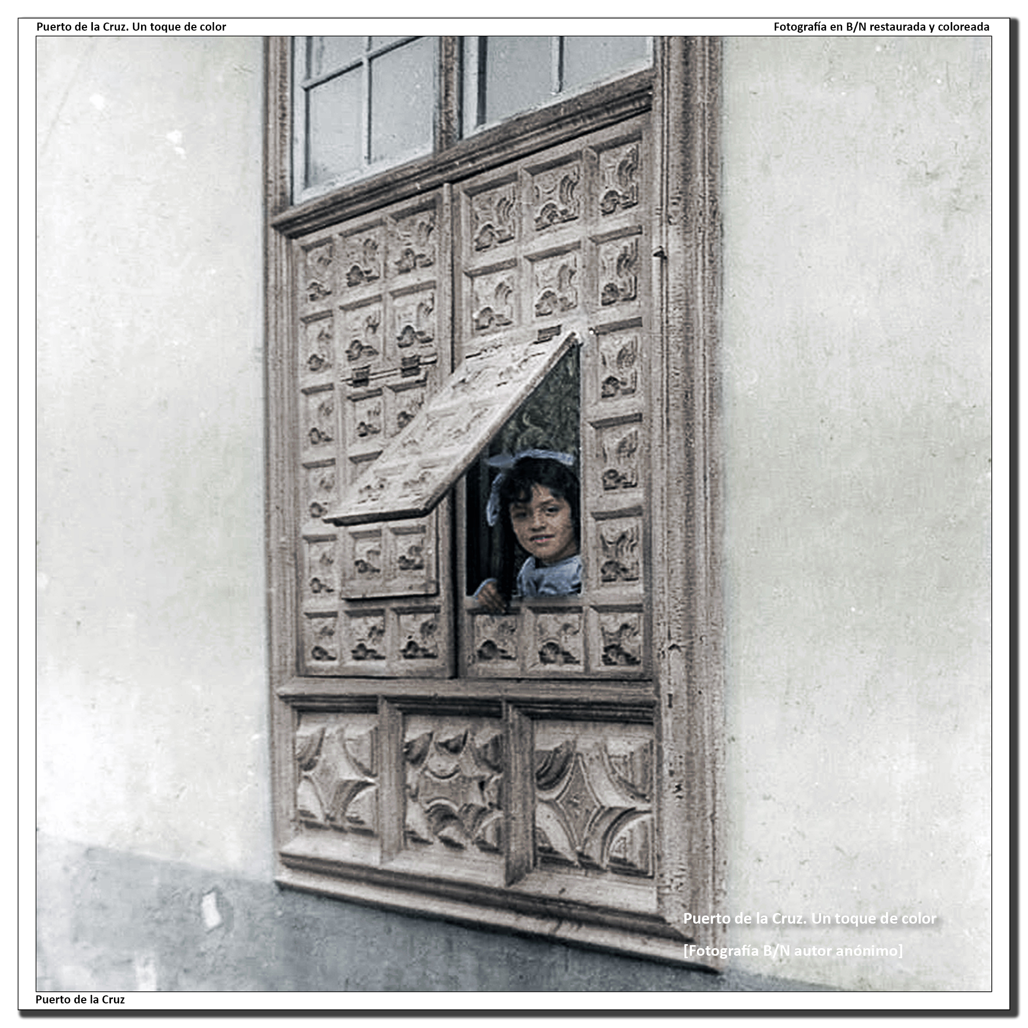 Niña tras el postigo en hotel Marquesa – 1915