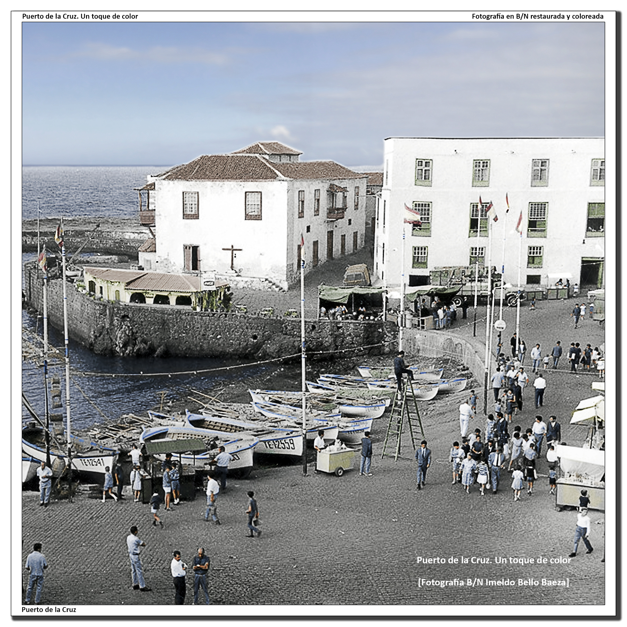 Preparativos en el muelle para las fiestas de Julio – 1964