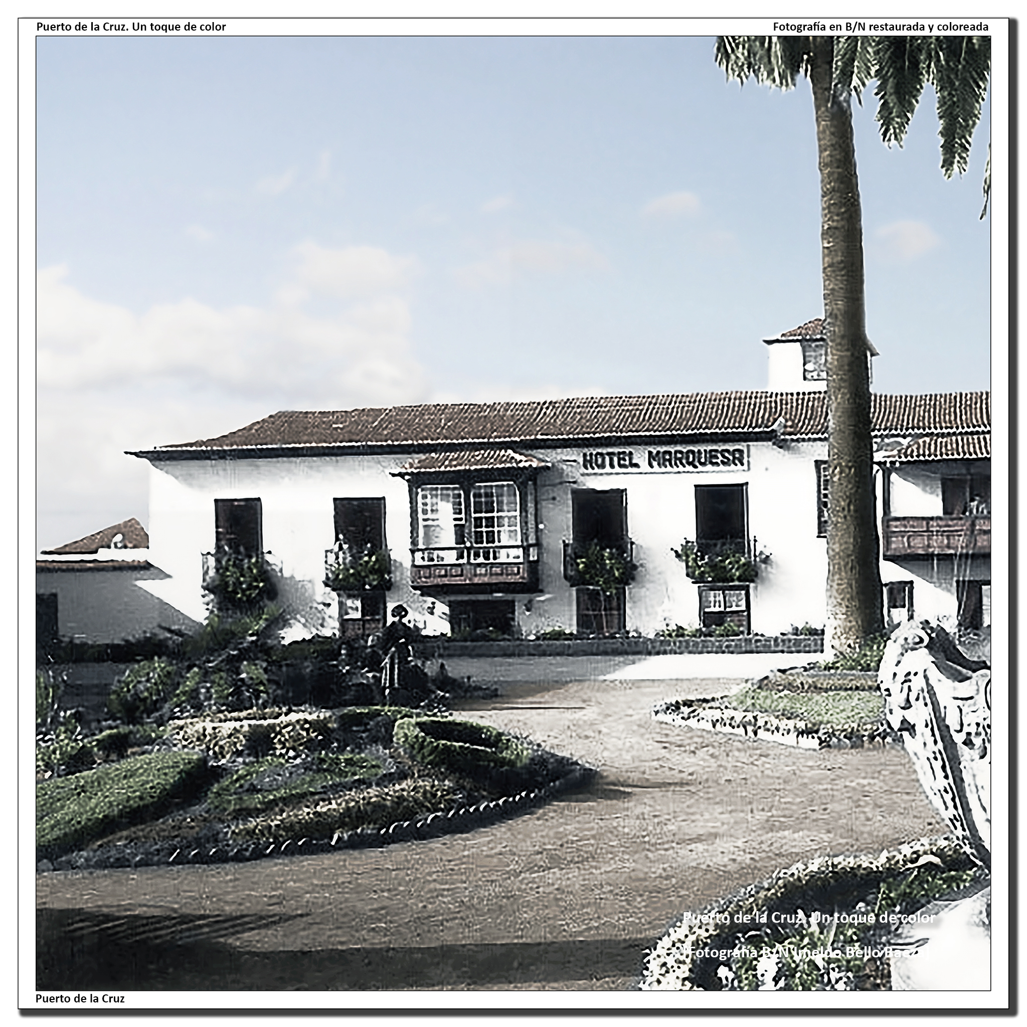 Hotel Marquesa y plaza de la iglesia – 1950