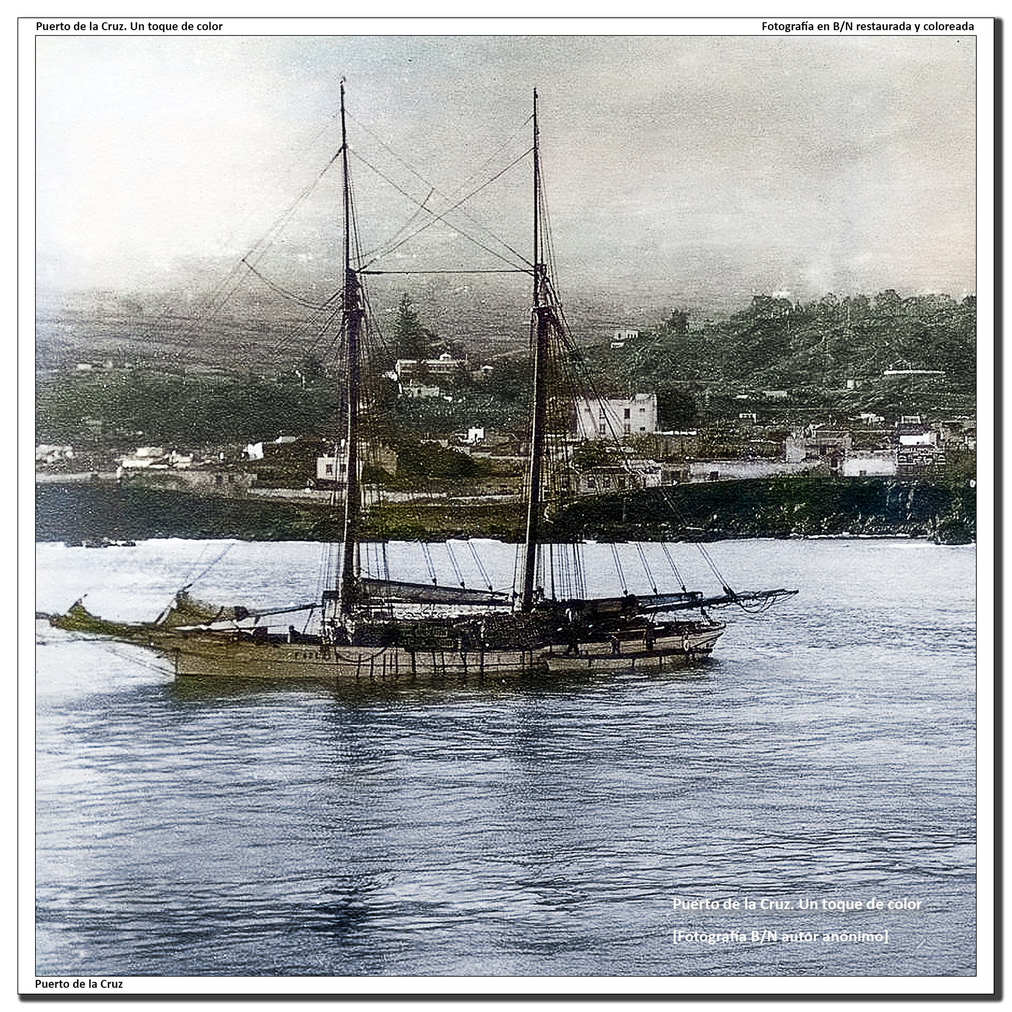 Velero fondeado en el Limpio del Rey – 1914