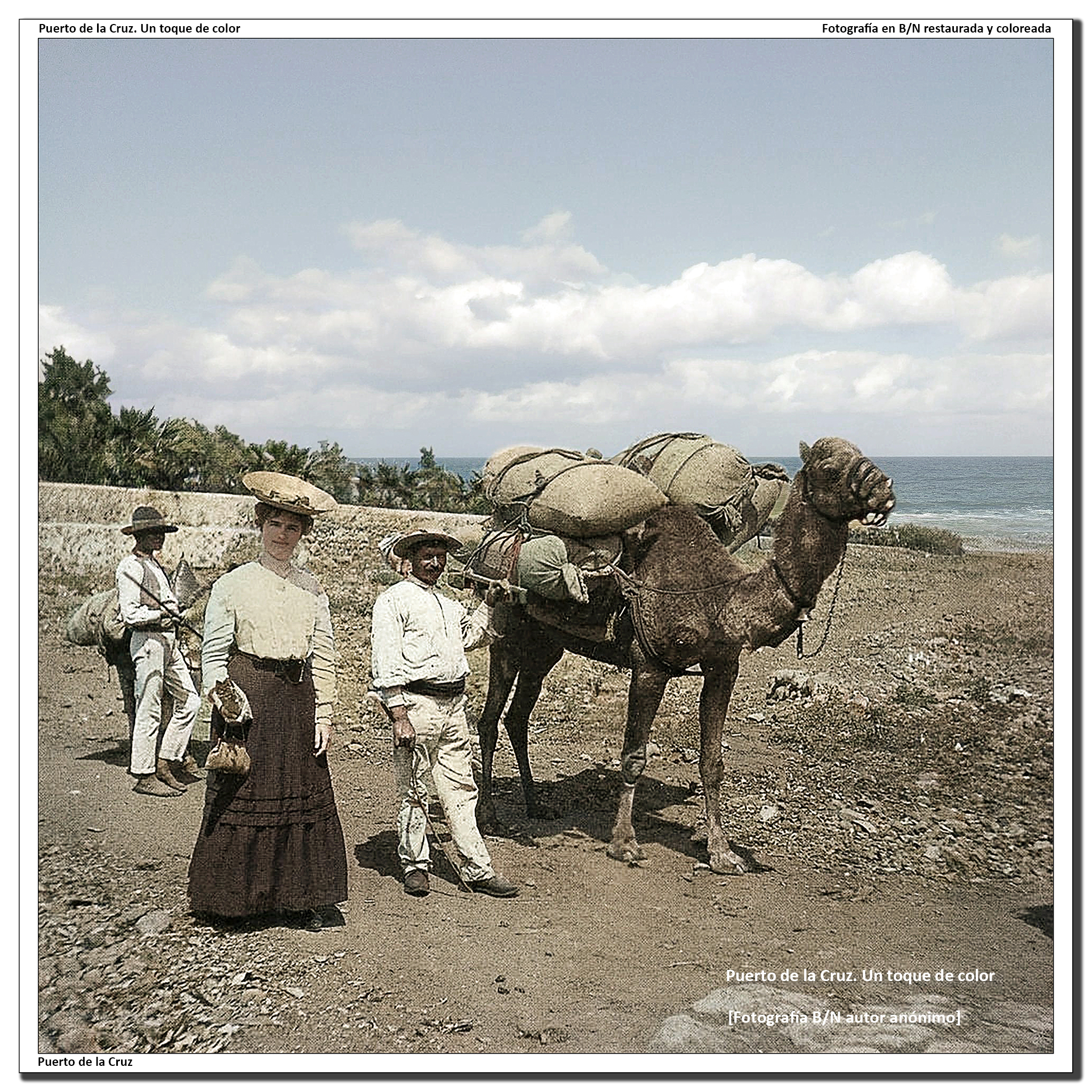 Turista en el barranco de Martiánez -1910