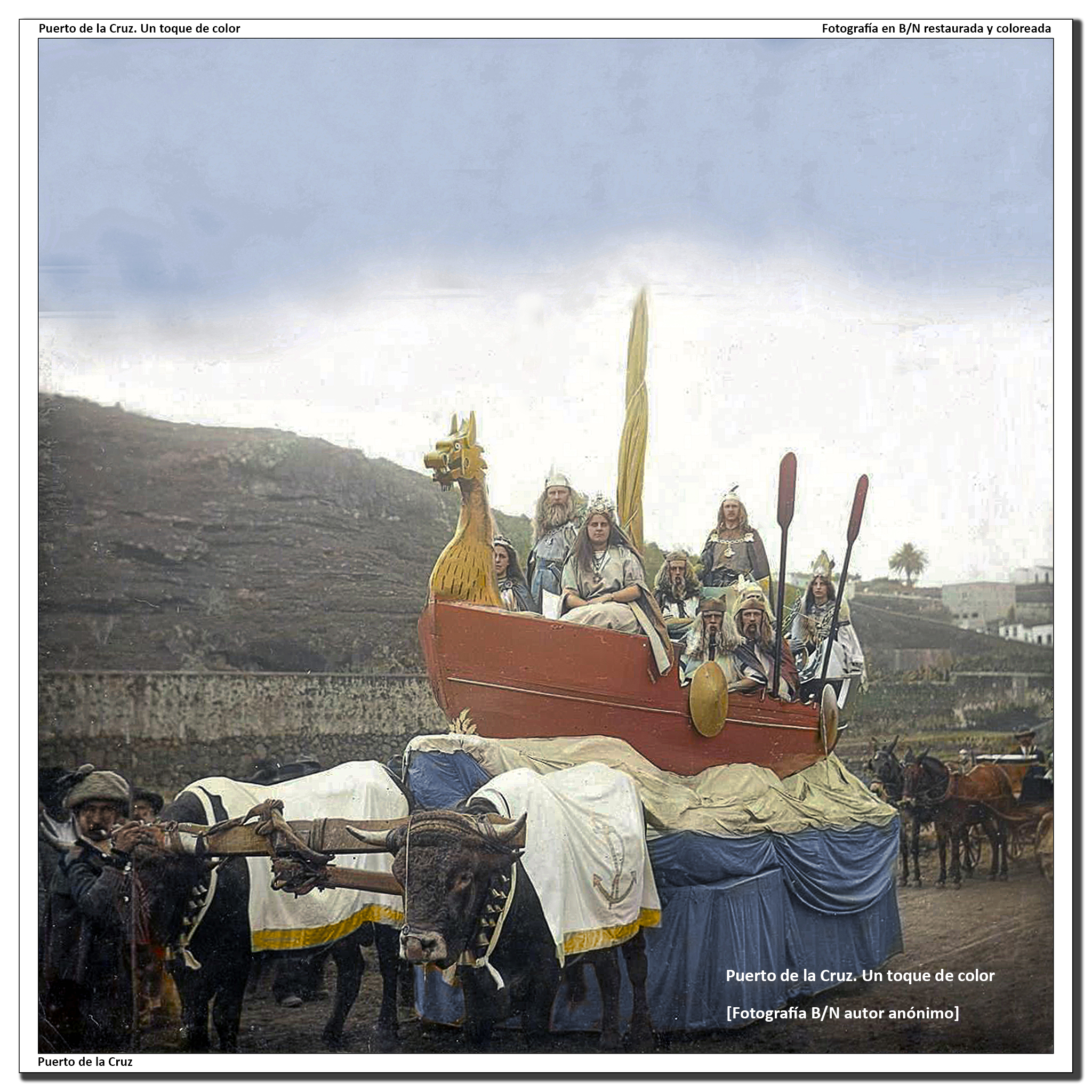 Preparativos del Coso de Carnaval en el Barranco de Martiánez – 1928