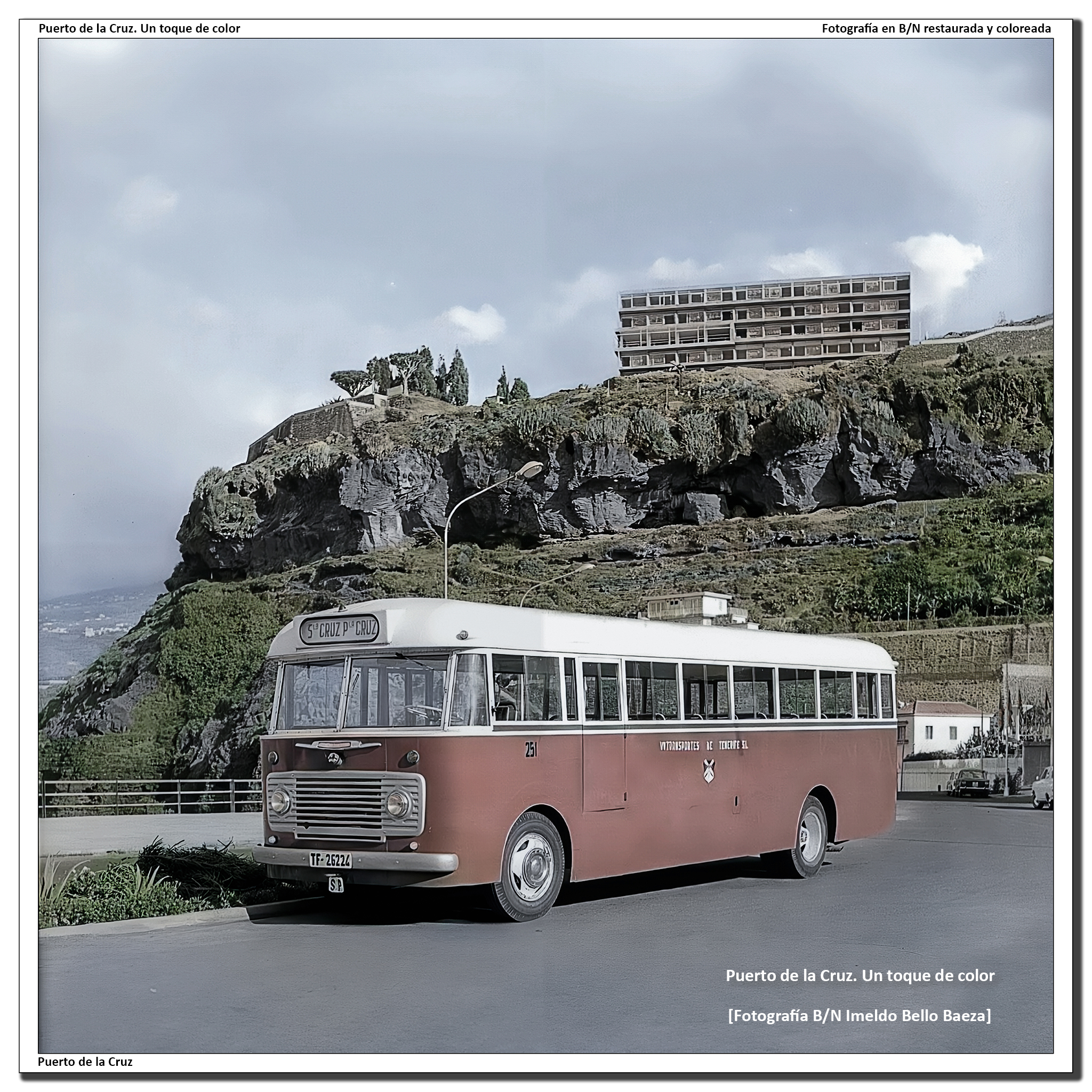 Guagua en terraza de Martiánez – 1966