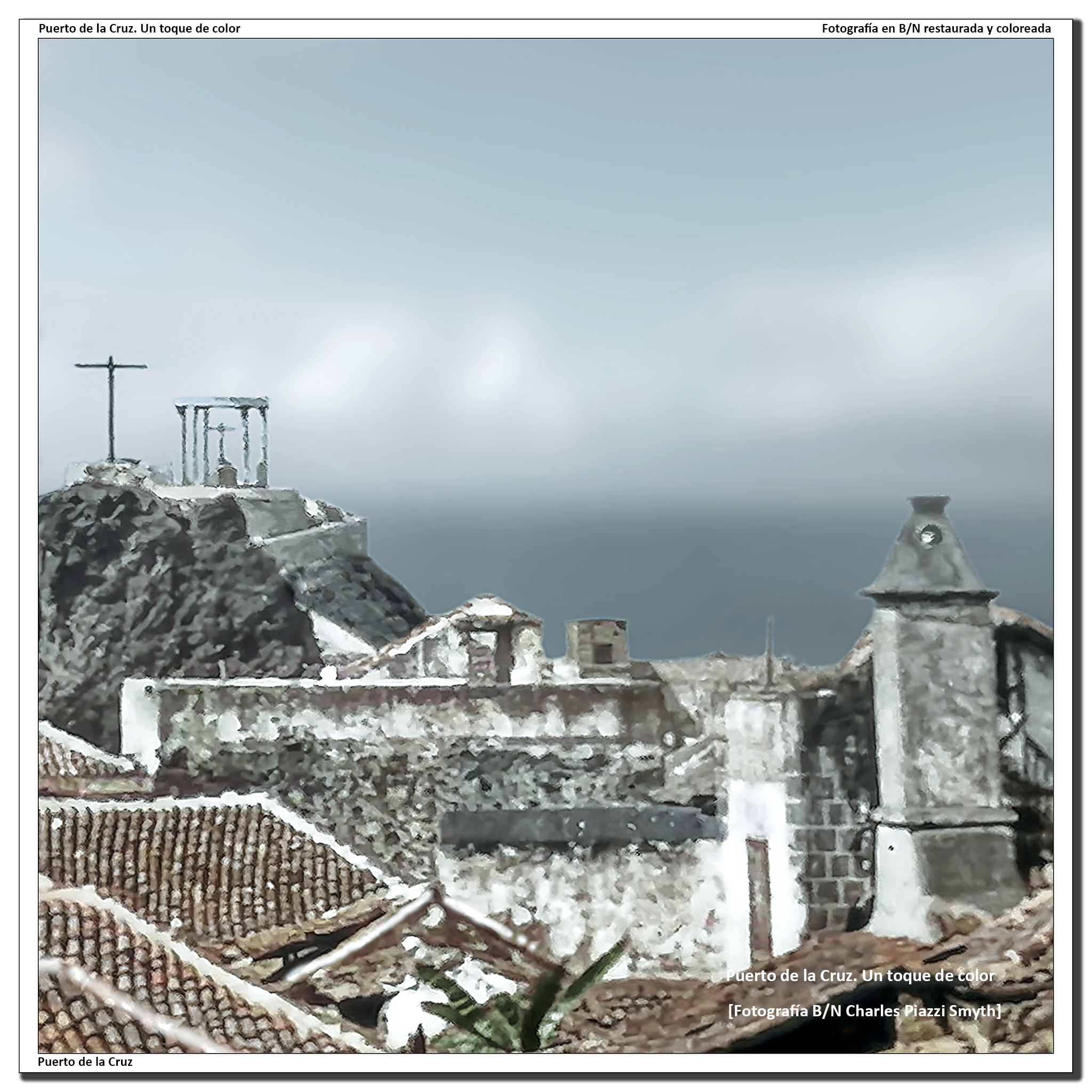 El Peñón del Calvario y el del Fraile desde la plaza del Charco – 1856